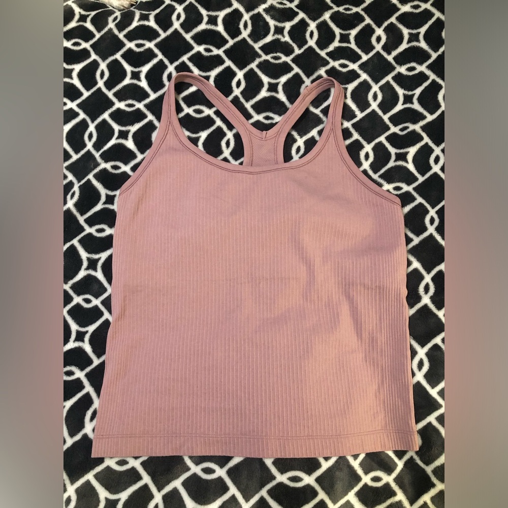 Lululemon Athletica Mauve Ribbed Tank Top~nwot